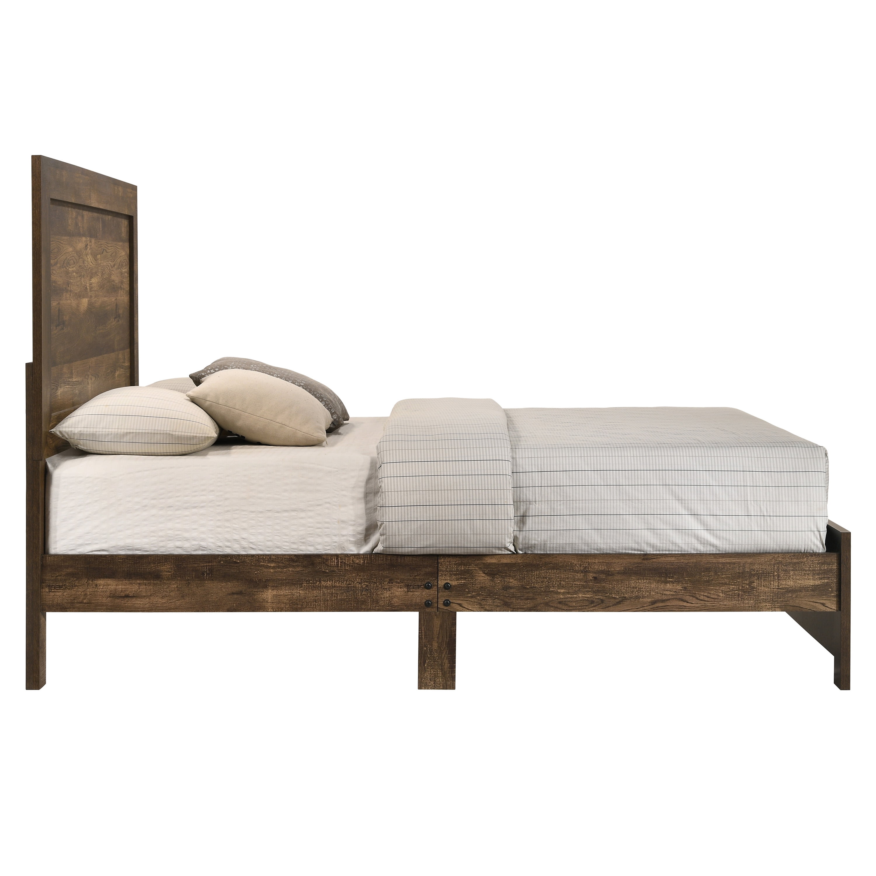 Furniture of America Volo Panel Bed, Walnut, Queen