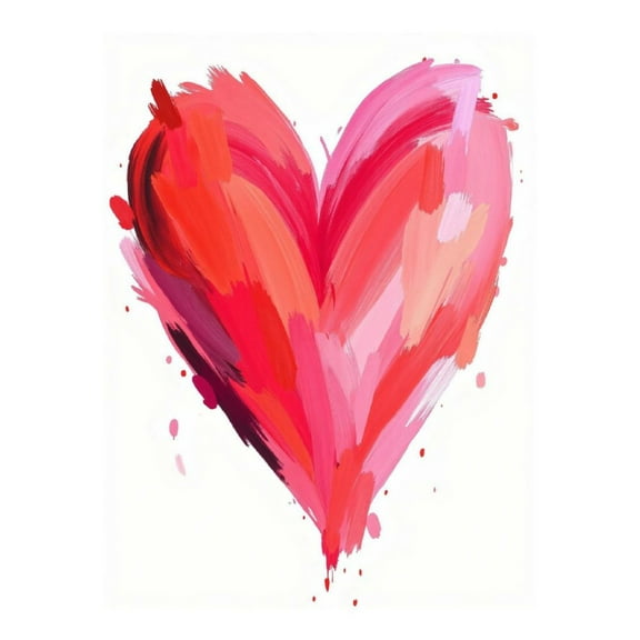 Diamond Art Kit for Adults, Abstract Heart Paint Strokes Art Diamond Painting for Adults Beginners, 5D DIY Diamond Art Painting Kits, Colorful Diamond Painting Craft for Home Decor 12x16