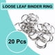 thumbnail image 2 of Binder Rings 20 Pcs 20 x 2mm, Metal Loose Leaf Binder Ring, Rings for Flash Cards, Index Card Rings, Book Rings, Paper Rings for Office, Home, 2 of 7