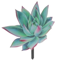 AURARMLET 1Set Outdoor Ornaments for Yard Acrylic Succulent Shape Garden Stake Decorative