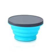 Camping Bowl Silicone Bowl with lid and Foldable Silicone Bowl for Travel and Camping?Silicone Expandable Collapsible Bowl?Microvave and Fridge Food Storage Bowl(1249.5ML 1PCS Blue)