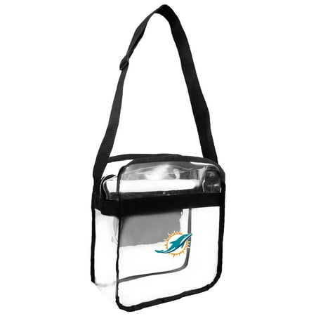 - Little Earth - NFL Clear Carryall Cross Body Bag, Miami Dolphins