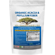 Organic Acacia & Psyllium Husk Fiber Powder - Premium Blend for Digestive Wellness - 1.5 lbs (24oz)