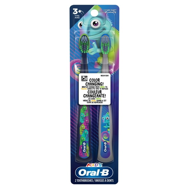 Oral-B Kid's Manual Toothbrush for Ages 3+, Extra Soft Bristles