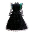 thumbnail image 4 of KAWELL Elphaba Costume Dress for Girls Halloween Cosplay Birthday Party Outfit With Cape and Witch Hat, 4 of 7