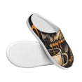 thumbnail image 3 of Rateoe Grim Coffee Skull Print Women's Men's Cotton Knit Slippers Lightweight Memory Foam Indoor House Shoes with Anti-Skid Sole-44/45, 3 of 7