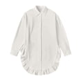 thumbnail image 4 of Aqestyerly Blouse à Ourlet Volanté pour Femmes - Haut Décontracté de Printemps avec Manches à Volants, 4 of 8