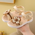 thumbnail image 2 of Siilsaa Little Girl Sandals Sandals for Girls, Summer Dress Shoes Water Beach Flat Sandals Beige,12, 2 of 5