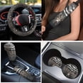 thumbnail image 3 of Yuyamidu Deer Car Seat Covers Full Set of 15 American Flag Car Floor Mats Auto Steering Wheel Cover Camo Hunting Seatbelt Cover Cup Coasters Handbrake Gear Shift Knob Cover, 3 of 6