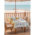 thumbnail image 2 of Outdoor Tablecloths with Umbrella Hole & Zipper, Daisy Spring Floral 54x80 Inch Tablecloth Rectangle, Farmhouse Botanical Green Leaves Wooden Waterproof Table Cloth, Patio/Pool/Picnic Table Covers, 2 of 8