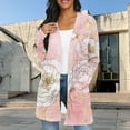 thumbnail image 2 of Women's Printed Kimono Coat – Hand-Tied Floral Chiffon Cover-Up with Bohemian Print | Beach-to-Street Lightweight Layer, 2 of 7