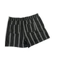 thumbnail image 2 of Briggs Womens Linen Blend Shorts Size: XS, Color: Black Stripe, 2 of 4
