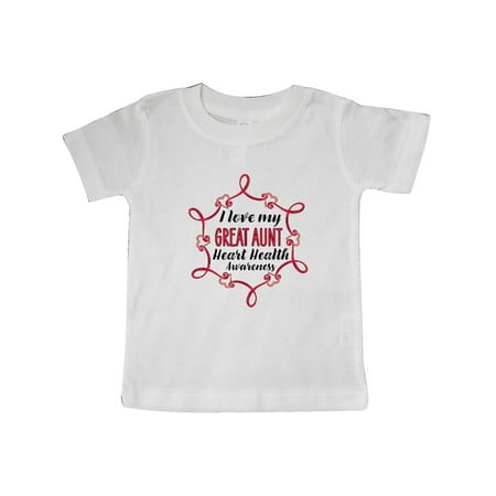

Inktastic I Love My Great Aunt Heart Health Awareness Gift Baby Boy or Baby Girl T-Shirt
