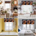 thumbnail image 5 of Kitchen Cafe Valance Curtain for Small Windows,Flaming Basketball Rod Pocket Short Valances,42x12in, 5 of 9