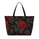 thumbnail image 2 of Easygdp Roses Bolsa de Viaje de Playa de Gran Capacidad, Bolsa Tote Perfecta para la Playa, Escapadas de Fin de Semana y Viajes, 2 of 7