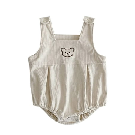 

Baby Girls Boys Ribbed Cotton Sleeveless Summer Romper Bodysuit Clothes