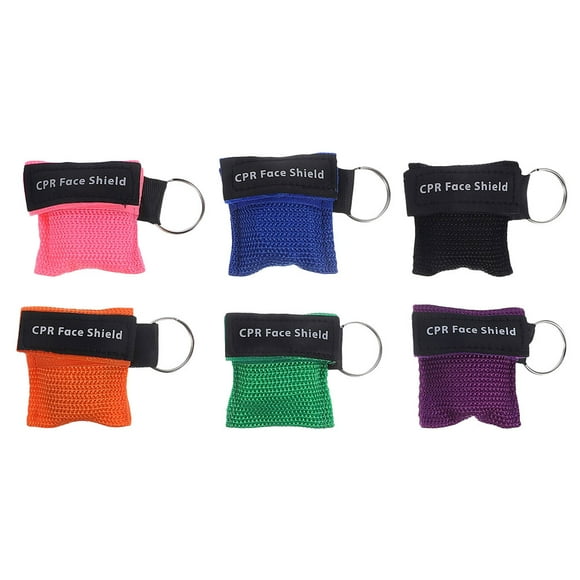 MOVTOTOP 6pcs CPR Shield Keyring Emergency Kit CPR Shields For Outdoor Emergency