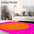 thumbnail image 2 of ODIKA 6'x9' Machine Washable Non-Slip Area Rug, Celestial Sphere Luxurious Entryway Accessory High Traffic Rug, Pink, 699882, 2 of 7