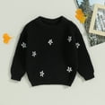thumbnail image 2 of Fortune Baby Girl Floral Sweater Long Sleeve Knit Pullover Infant Fall Winter Warm Tops, 2 of 7