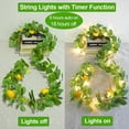 thumbnail image 5 of 78.74" Artificial Lemon Garland with Lights - Fruit Vine & Greenery Decor for Wedding, Party, Home, Garden - Spring Summer Christmas Hanging Wreath (2025 Upgraded), 5 of 9