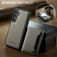 thumbnail image 2 of AutSpace Funda para Samsung Galaxy S26+ 5G, Bloqueo RFID, Cuero PU, Compatible con MagSafe, Billetera Desmontable 2 en 1 con Tarjetero, Soporte, Cubierta Protectora Magnética, Gris, para Galaxy S26+, 2 of 9