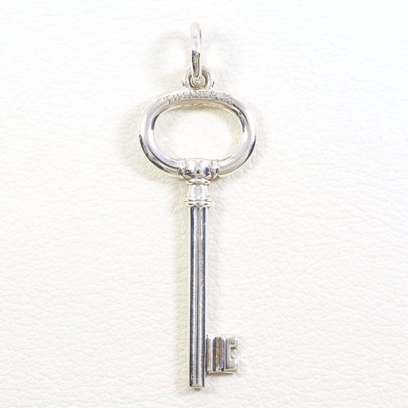 Pre-Owned Tiffany & Co. Key Pendant in Sterling Silver (925), Approx. 2.0g Total Weight, Like...
