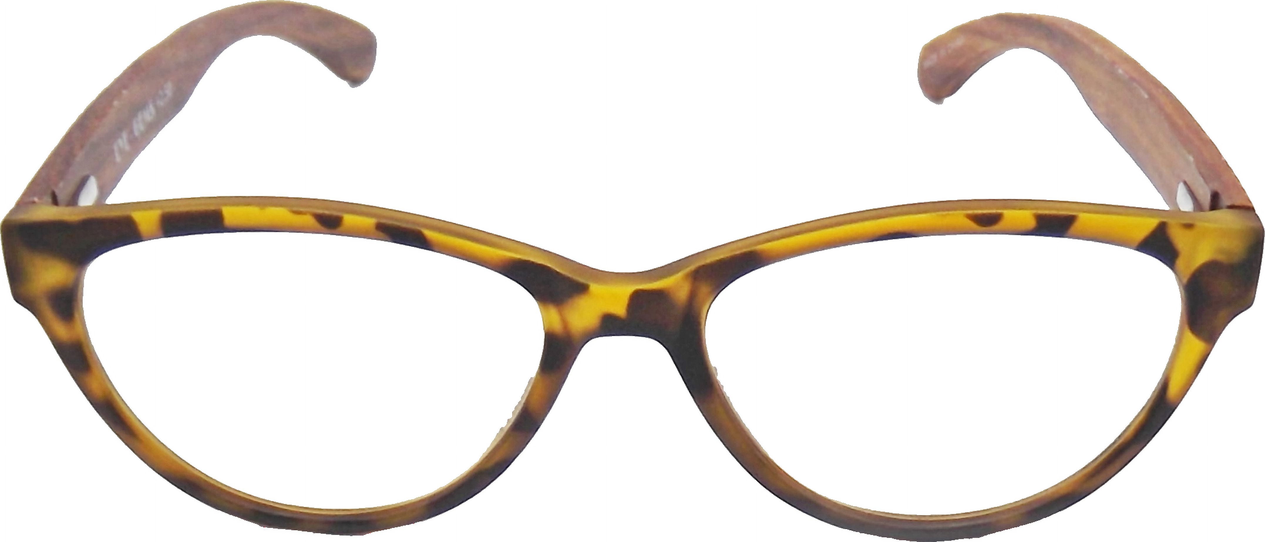 EYEGEMS Brand Blue Light Blocking Computer +2.00 Reading Women Glasses Eco Friendly Sustainable  Ladies  Walnut Wood  Honey Tortoise 3461