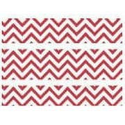 Red and White Chevron Edible Photo Image Cake Border Decoration