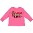 thumbnail image 3 of Inktastic Cutest Little Cookie Cute Christmas Gingerbread Man Boys or Girls Long Sleeve Toddler T-Shirt, 3 of 5