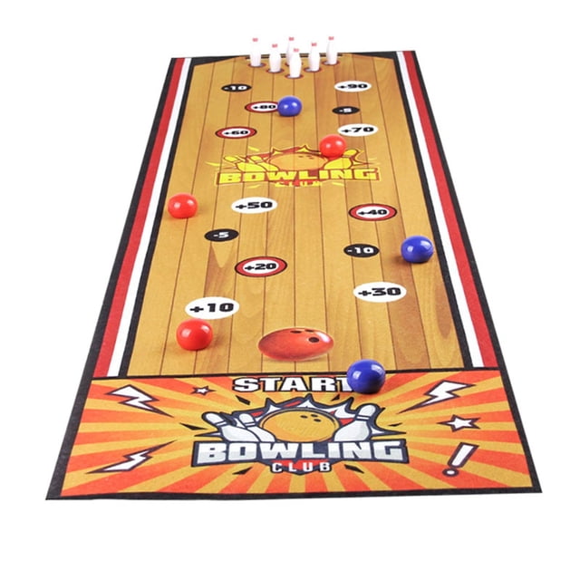 Juego de curling de mesa, juego educativo familiar para la noche de juegos, juguete para jugar en interiores Alfombrilla de bolos