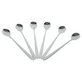 thumbnail image 1 of Fdit 6pcs Cuchara de Acero Inoxidable de Mango Largo Leche Ice Cream Café Sopa para Cena de Cocina Casera Khall JYB00072, 1 of 6