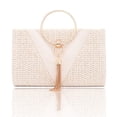 thumbnail image 3 of Bolso de mano de noche Baoblaze con borla cosméticos fiesta de boda Embrague de noche, 3 of 8