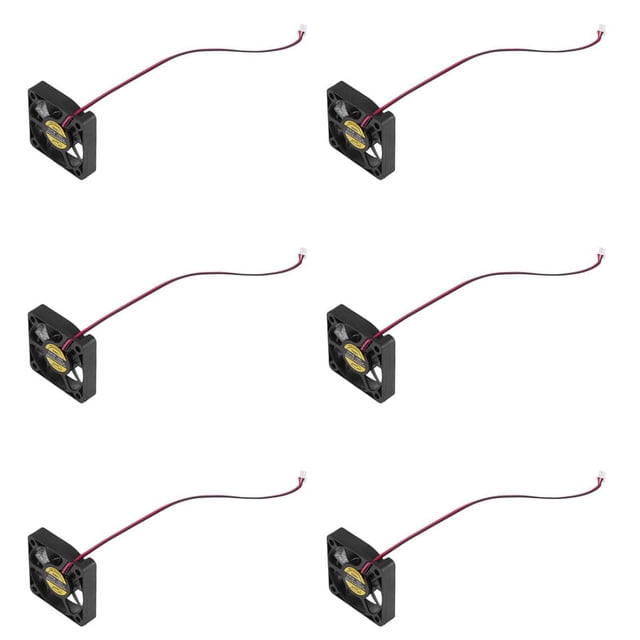 6piezas 50mm x 50mm x 10mm 5010 DC 12V 0.1A 2 Pines Ventilador de Enfriamiento Sin Escobillas
