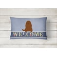 thumbnail image 2 of Carolines Treasures BB5631PW1216 Caucasian Shepherd Dog Welcome Canvas Fabric Decorative Pillow, 12H x16W, multicolor, 2 of 3