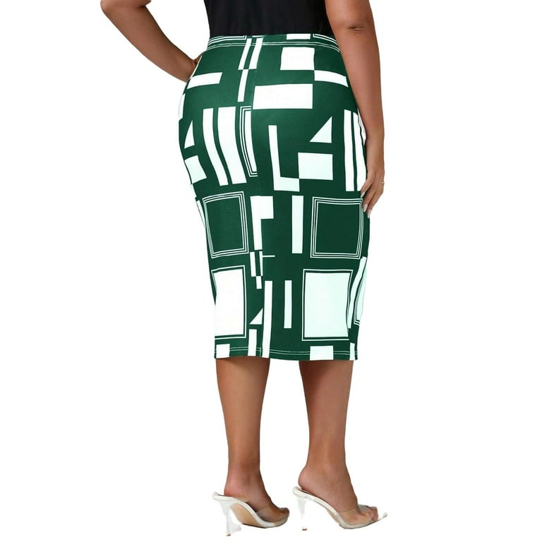 Green pencil cheap skirt 4xl