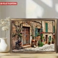 thumbnail image 2 of Room Decor Art Prints:  Rustic Streets of Old Mediterranean Towns Flower Door  Living Room Wall Art Wooden Art Prints  for Home Office Decor Bedroom Vintage  16x12inch(40x30cm), 2 of 9