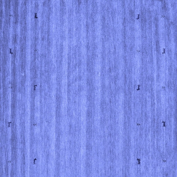 Ahgly Company Machine Washable Indoor Square Abstract Blue Contemporary Area Rugs, 7' Square