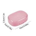 thumbnail image 3 of Sokhug Weekly Pill Organizer - 7 Compartment Portable Medicine Case, Pink, 3 of 7
