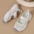 thumbnail image 4 of Gunia Girls Sneakers Breathable Mesh Kids Sneakers Lightweight Casual Shoes Play Athletic Running Soprt Shoes White, 4 of 8