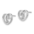 thumbnail image 2 of 925 Sterling Silver Diamond Heart Earrings Love, 2 of 7