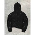 thumbnail image 2 of Mens Black Starry Sky Sequin Hoodie - Warm Thermal Casual Loose Fit Long, 2 of 5