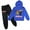 Blue, variant on Boys Tracksuit Roblox Pullover Hoodie and Jogging Pants-Cotton Long Sleeve Hooded 2 Piece Outfits for Kids