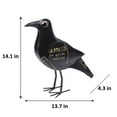 thumbnail image 3 of De Kulture Works Decorative Crow Figurine, Recycled Iron, 3 of 4