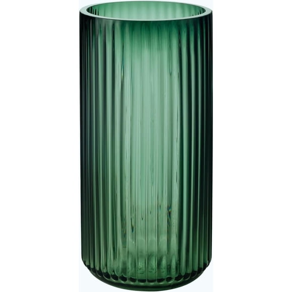 Jarrón DECORPIA Premium de cristal verde grueso de 25 cm