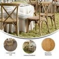 thumbnail image 4 of Flash Furniture Commercial Chestnut Indoor/Outdoor Wood Look Stackable Resin Cross Back Chair, 4 of 10