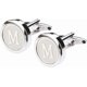 thumbnail image 3 of Mens Classic Stainless Steel Initial Cufflinks 26 Alphabet Initial Letter Cufflinks Business Wedding Shirts A-Z, 3 of 4