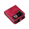 thumbnail image 5 of TECH CIRCLE Wallet Phone Case For Samsung Galaxy Z Flip 3 6.7 inch,Premium PU Leather High-quality Durable Shockproof Full Body Protective Phone Cover With Magnetic Buckle Flip Card Pocket Case,Red, 5 of 8