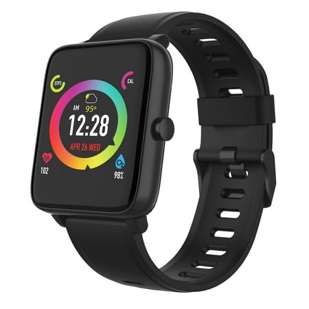 3Plus Vibe Lite Smartwatch (Black) with Heart Rate/Blood Oxygen/ Sleep Monitor/ Notifications/Assisted GPS/ Workout Tracker/ Water Resistant/ iOS & Android Compatible