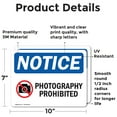 thumbnail image 2 of (2 Pack) Photography Prohibited Sign, 2 of 7