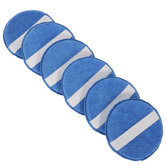6Pcs 12.5cm Almohadilla de Pulido Universal de Microfibra Almohadilla de Abrillantado de Lana para Automóviles Accesorio de Taladro Azul Zafiro